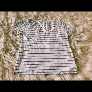 Striped T-shirt with cut out